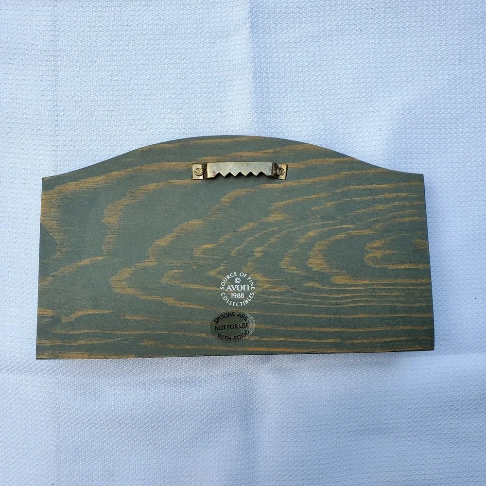 Vintage Avon American Favorites Wooden Rack For Porcelain Spoons 1988/89 ☆‎ NIB